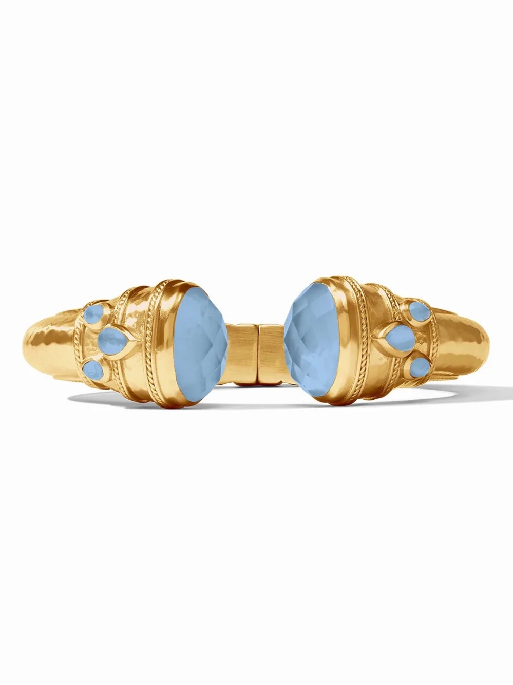 Julie Vos Gold Bracelet with Light Blue Gemstone Accents